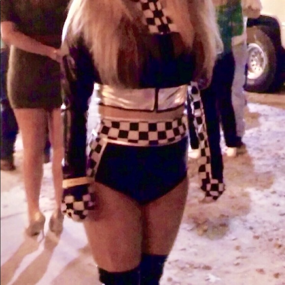 LIFE IN THE FAST LANE!! Racing Flag girl costume! - Picture 2 of 4